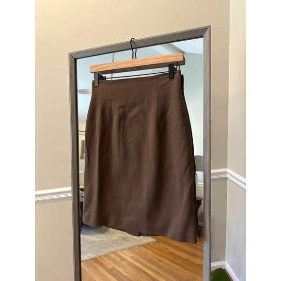 Nicole Taylor Wool Skirt, Size 4, Brown - Picture 1 of 4